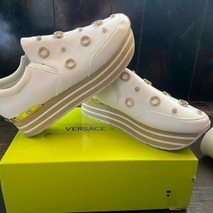 Versace sneakers women,  white size 9 great condition